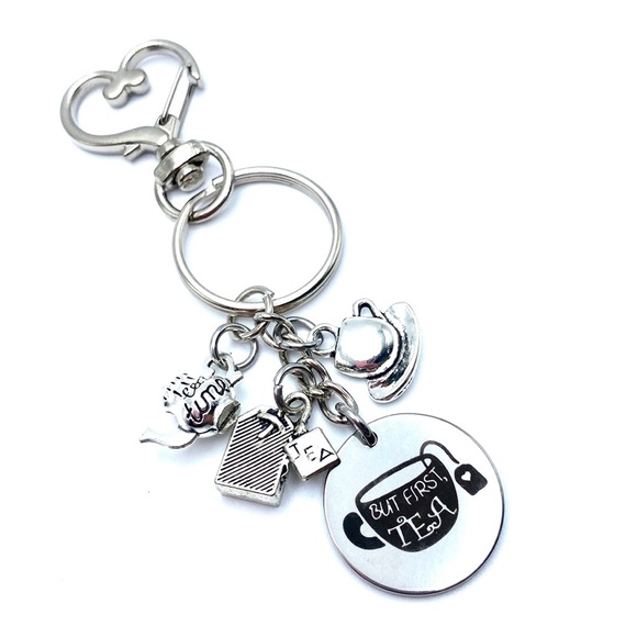 But First Tea Keychain Bag Charm - Picture 3 of 6